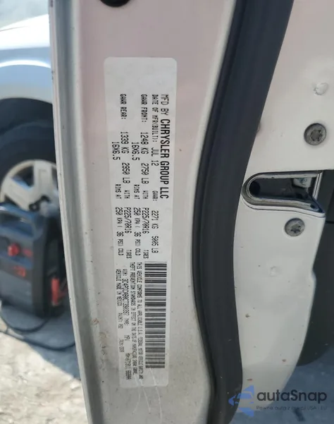 2012 Dodge Journey Se z USA, uszkodzony, nr VIN 3C4PDCAB0CT390397